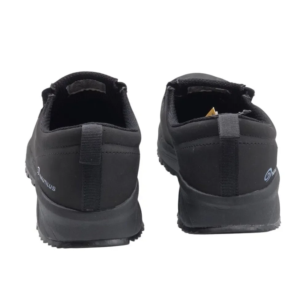 Nautilus N2531 Women's Black Safety Shoes 9.5M Guard Slip‎ On Metal Free Leather